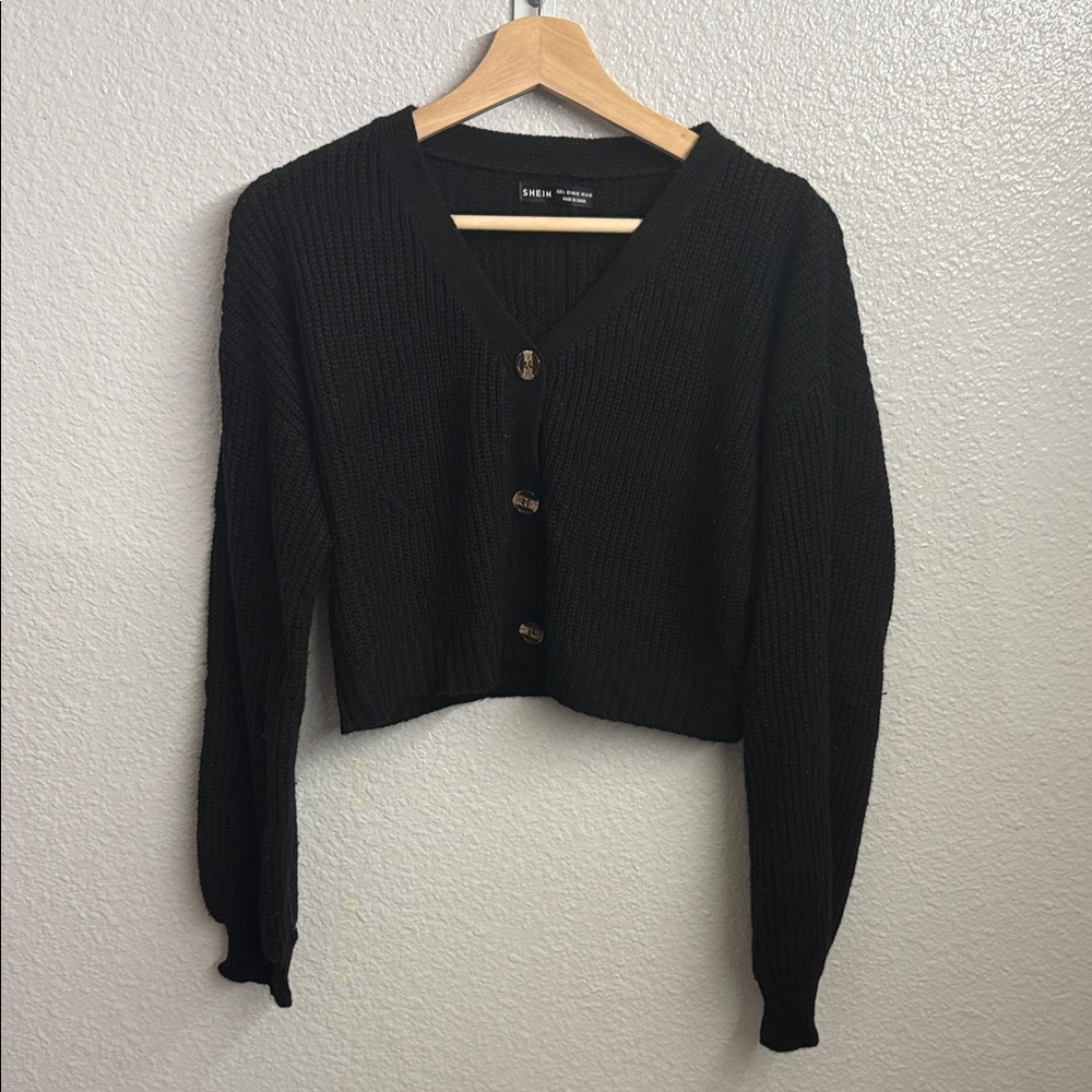 Black Button-Up Cardigan